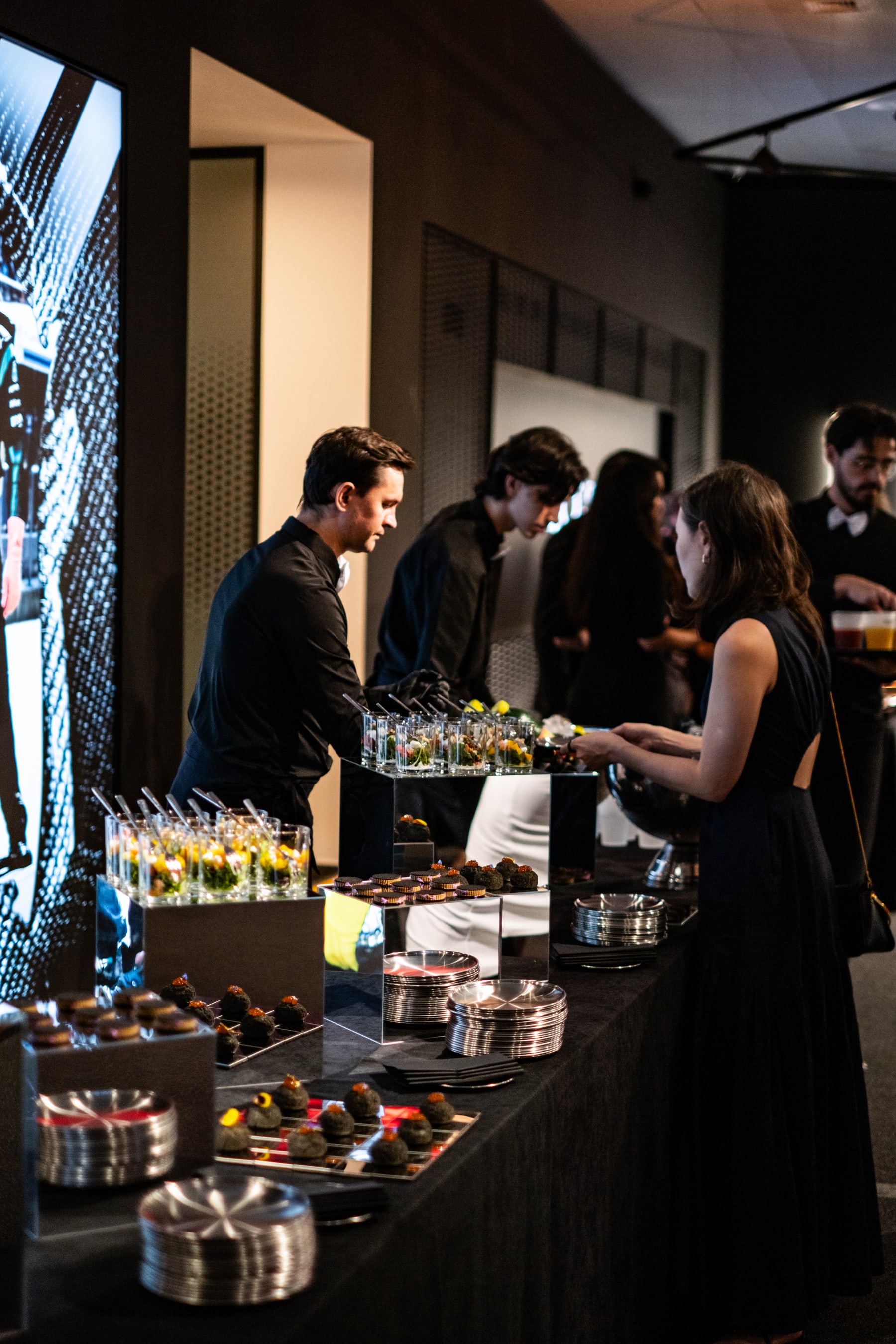 Guests at the Mercedes-Benz AMG reception line