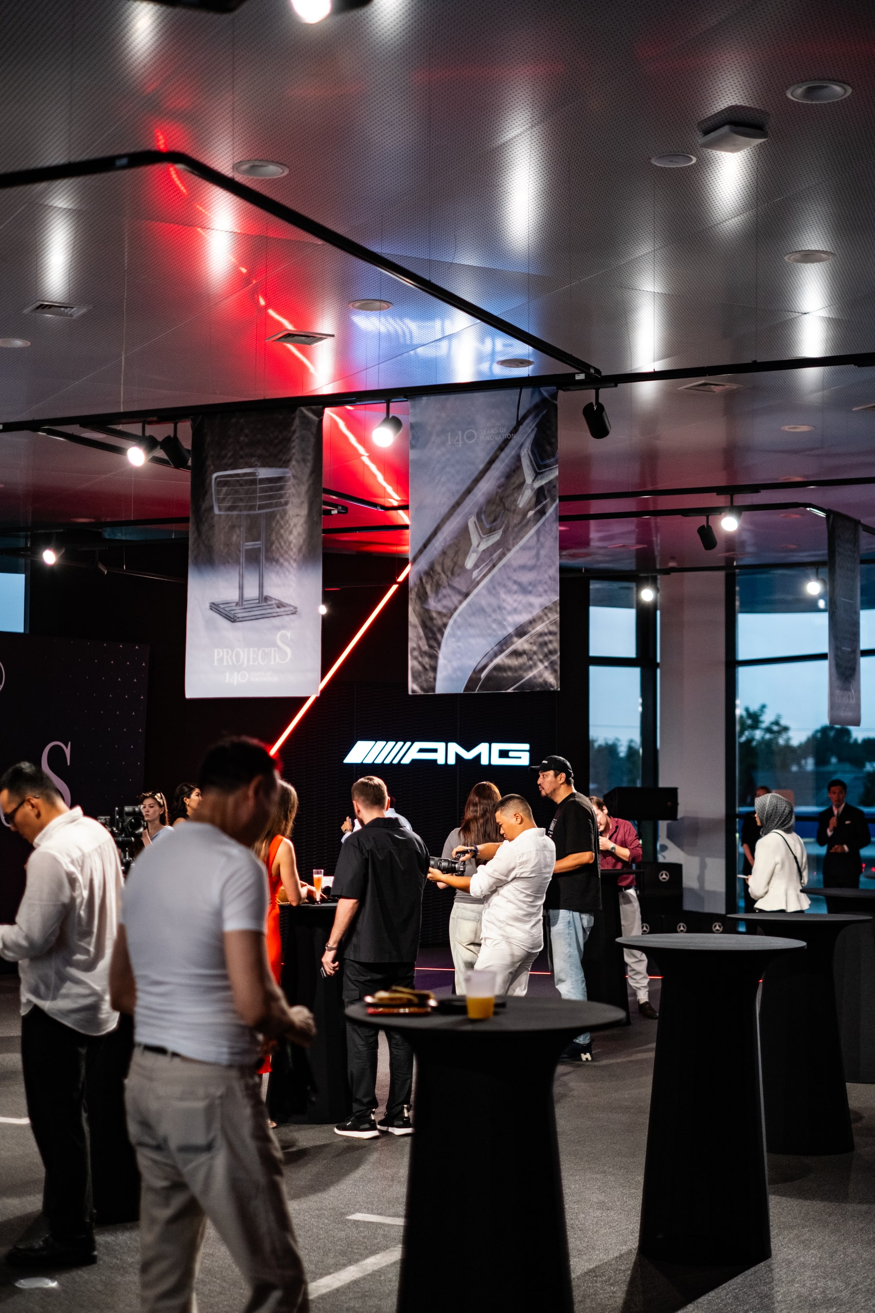 Live station with authored dishes at the Mercedes-Benz event